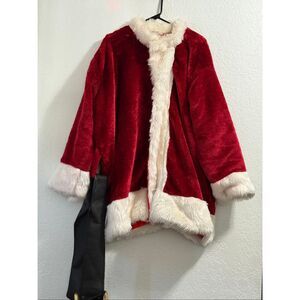 Rubie’s Red Velvet Santa Claus Suit - Zip Up Jacket, Pants, Belt, Hat